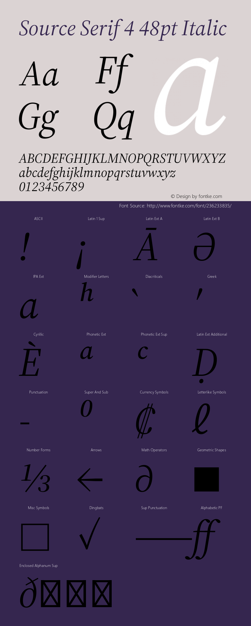 Source Serif 4 48pt Italic Version 4.004;hotconv 1.0.116;makeotfexe 2.5.65601图片样张