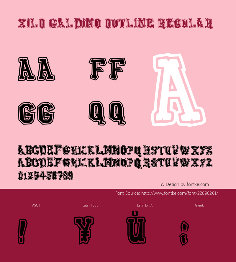 Xilo Galdino Outline Version 1.00 September 14, 2010, initial release图片样张