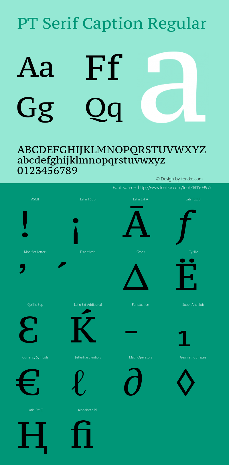 PT Serif Caption Regular Version 1.002W图片样张