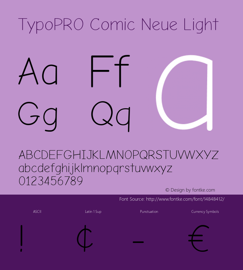 TypoPRO Comic Neue Light Version 1.000图片样张