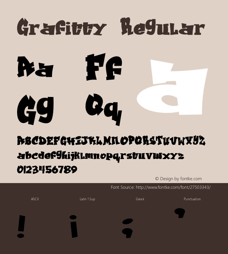 Grafitty Version 1.00;October 24, 2018;FontCreator 11.0.0.2408 32-bit图片样张