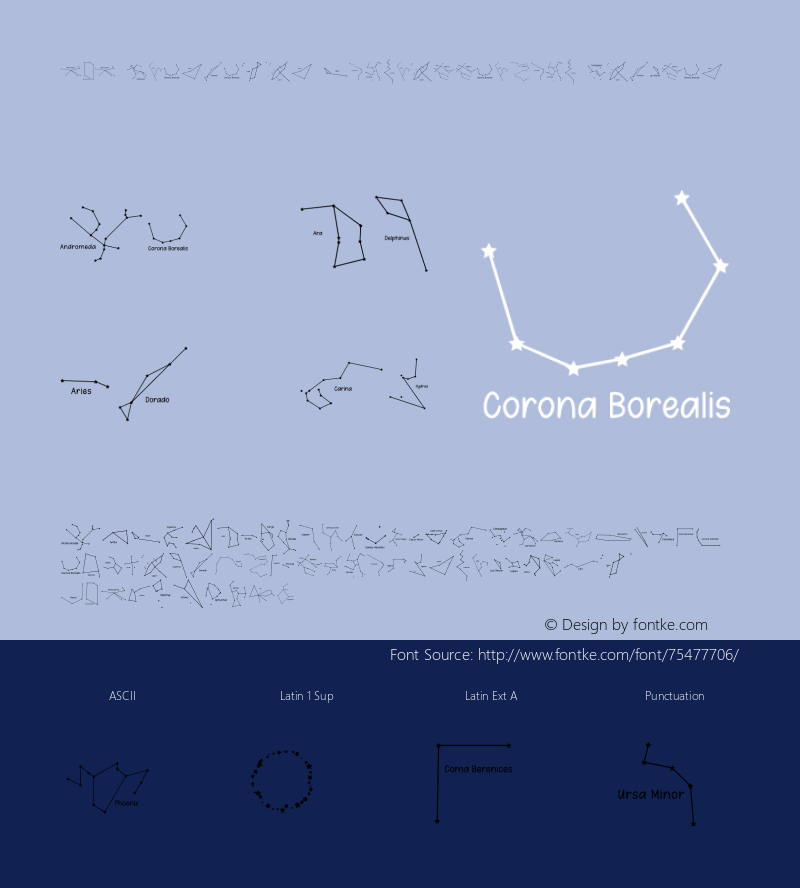 212 Stargazer Constellations Version 1.00;August 20, 2020;FontCreator 11.5.0.2430 64-bit图片样张