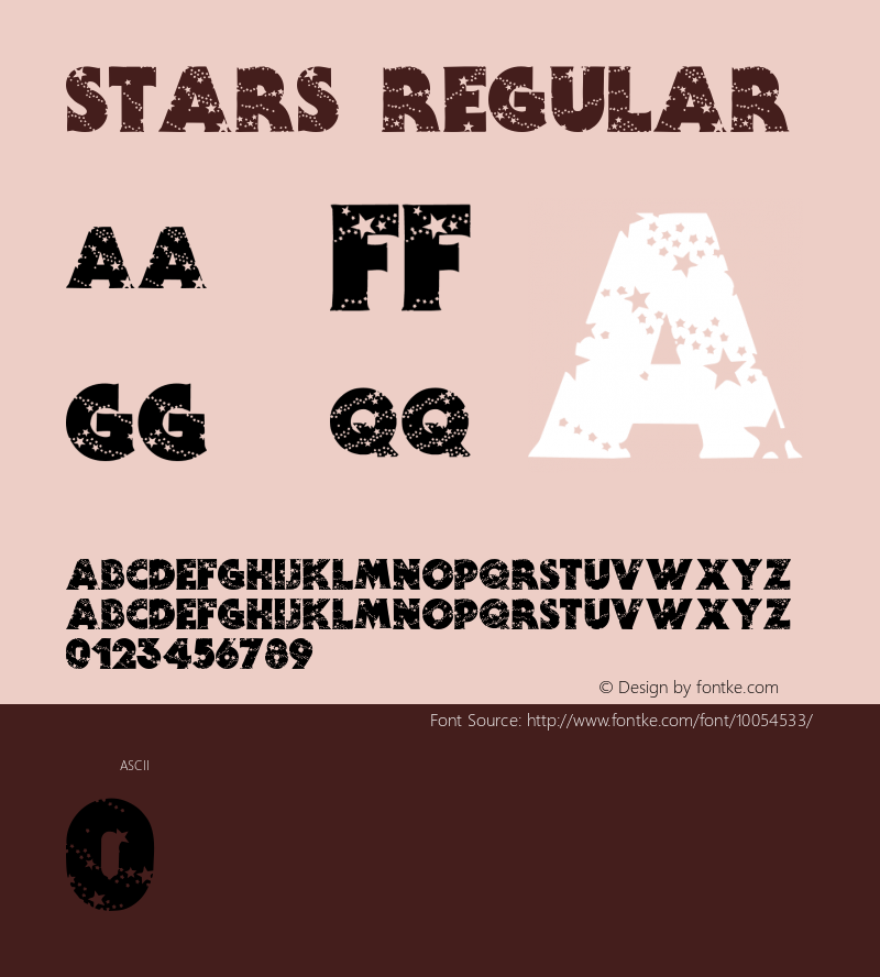 Stars Regular Macromedia Fontographer 4.1 2000-09-17图片样张