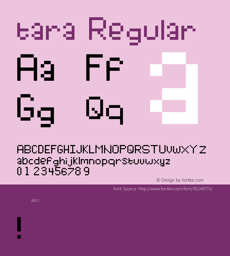 tara Regular 1.0图片样张