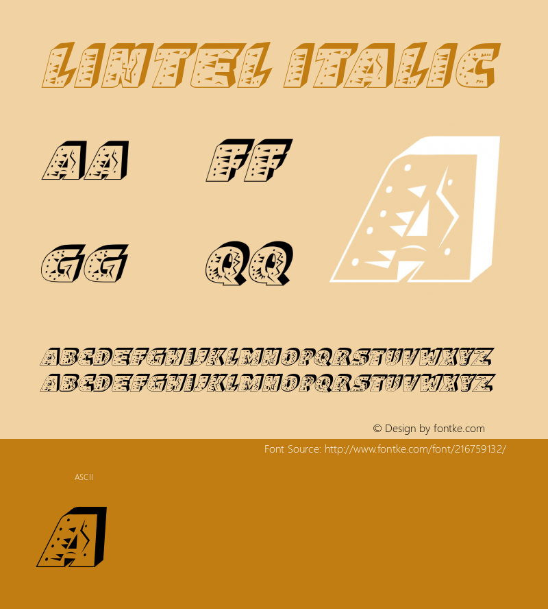 Lintel Italic Version 1.000图片样张