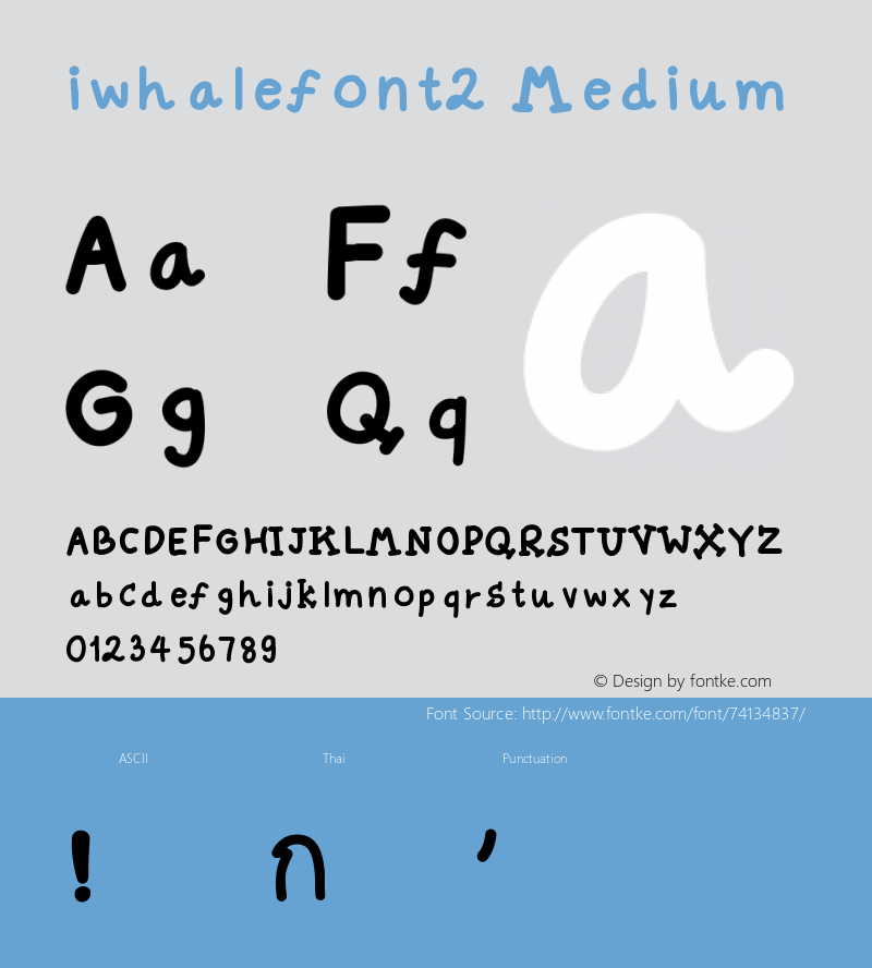 iwhalefont2 Version 001.000图片样张