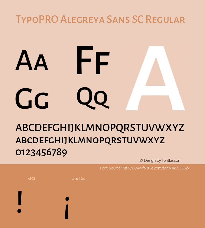 TypoPRO Alegreya Sans SC Regular Version 1.000;PS 001.000;hotconv 1.0.70;makeotf.lib2.5.58329 DEVELOPMENT图片样张