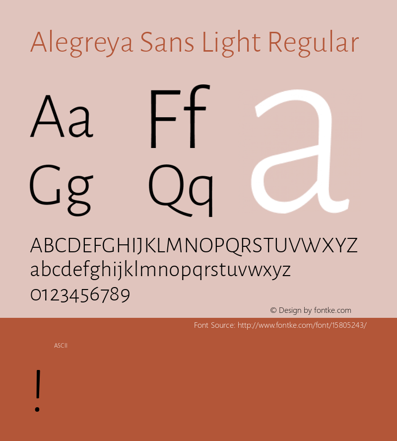 Alegreya Sans Light Regular Version 1.000;PS 001.000;hotconv 1.0.70;makeotf.lib2.5.58329 DEVELOPMENT; ttfautohint (v1.4.1)图片样张