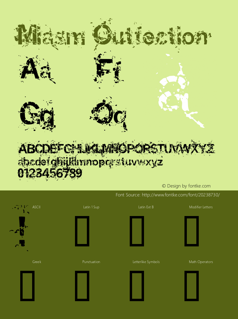 Miasm Outfection Macromedia Fontographer 4.1.5 5/7/98图片样张