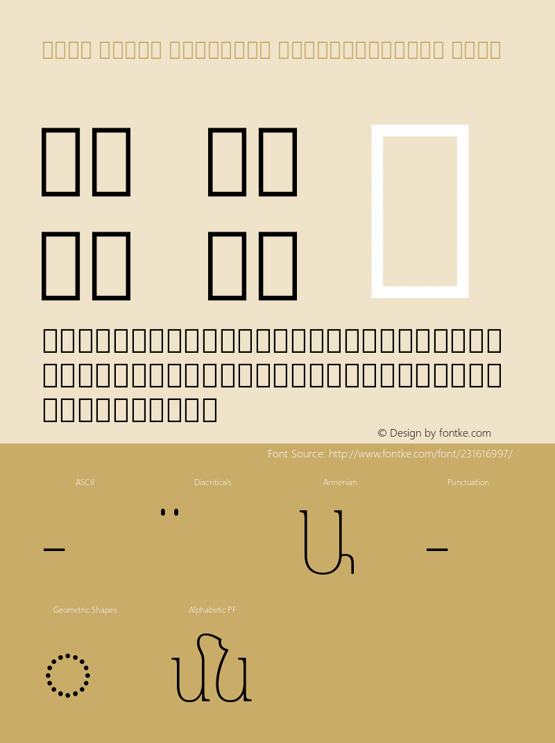 Noto Serif Armenian SemiCondensed Thin Version 2.005图片样张