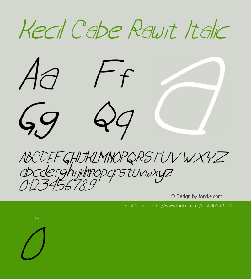 Kecil Cabe Rawit Italic 001.003图片样张