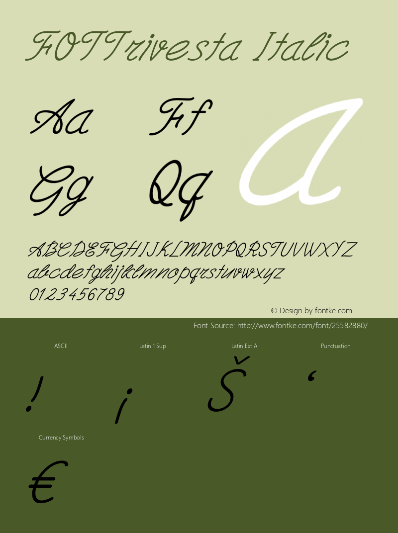 FOTTrivesta-Italic Version 1.000图片样张