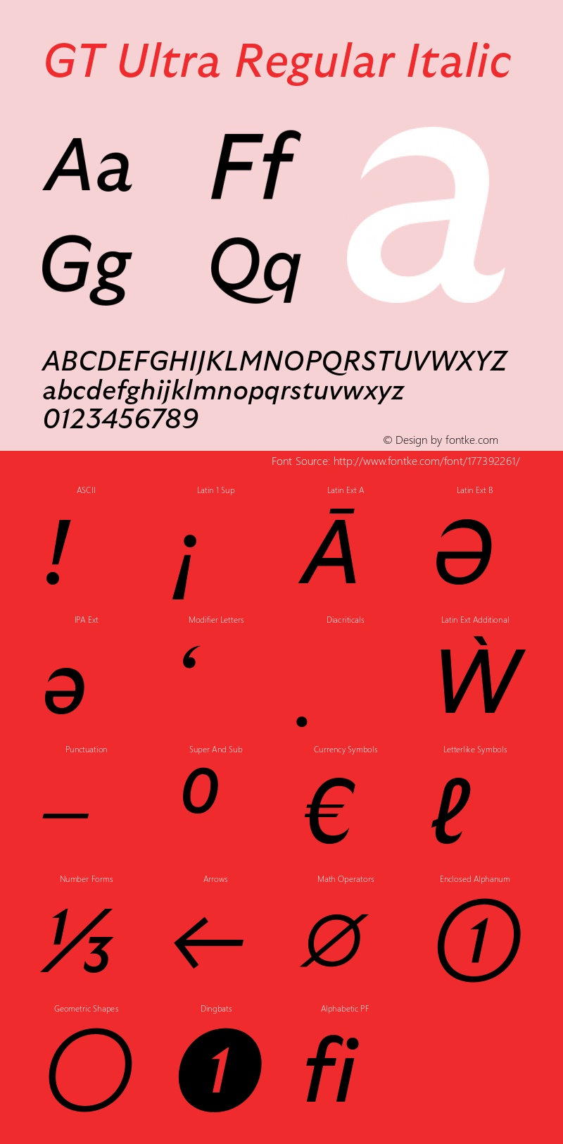 GT Ultra Regular Italic Version 1.000;FEAKit 1.0图片样张