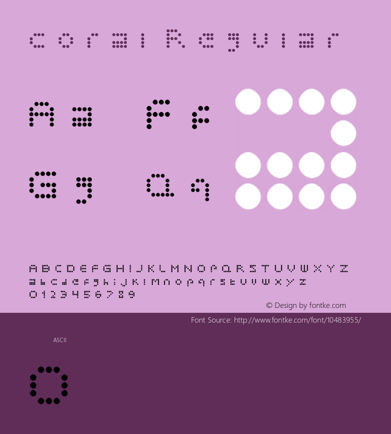 coral Regular Version 1.0图片样张