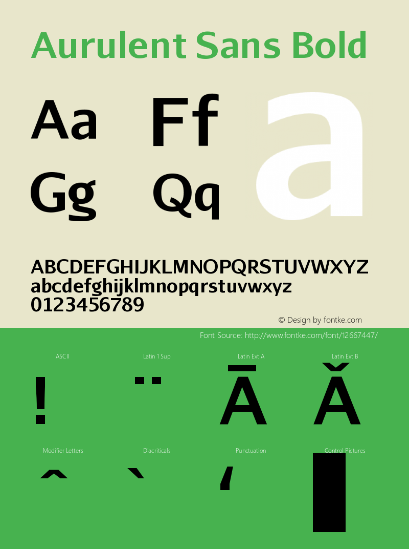 Aurulent Sans Bold Version 2007.05.04图片样张