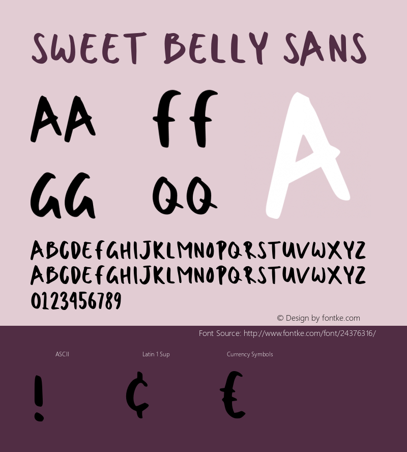 SweetBelly-Sans Version 1.000;PS 001.000;hotconv 1.0.88;makeotf.lib2.5.64775图片样张