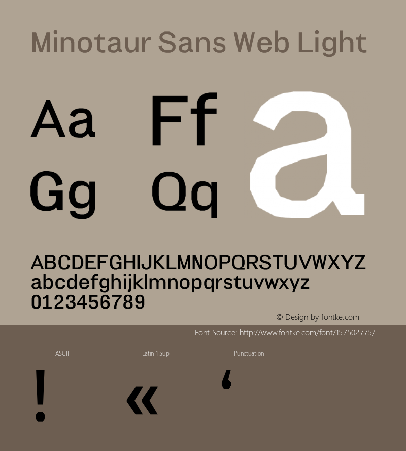 Minotaur Sans Web Light Version 1.500;PS 1.500;hotconv 1.0.88;makeotf.lib2.5.647800; ttfautohint (v1.3)图片样张