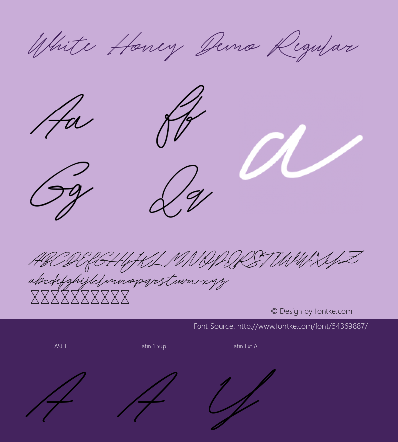 White Honey Demo Version 1.002;Fontself Maker 3.4.0图片样张