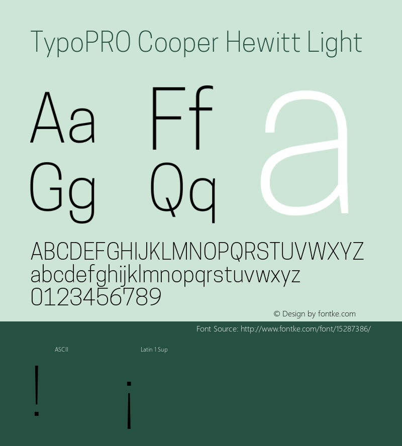 TypoPRO Cooper Hewitt Light 1.000图片样张