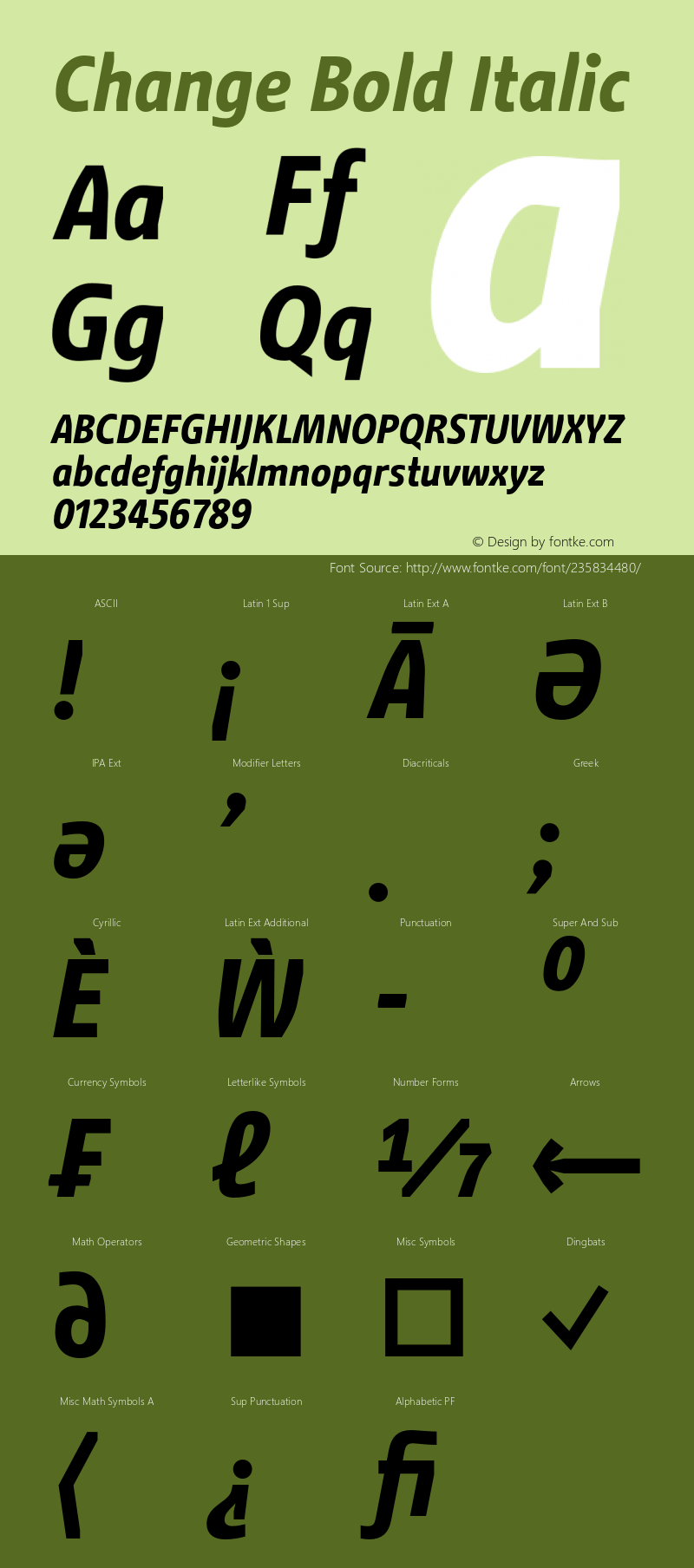 Change Bold Italic Version 1.00图片样张