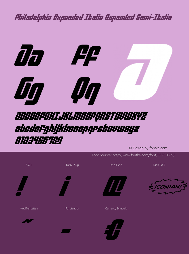 Philadelphia Expanded Italic Version 3.2; 2015图片样张