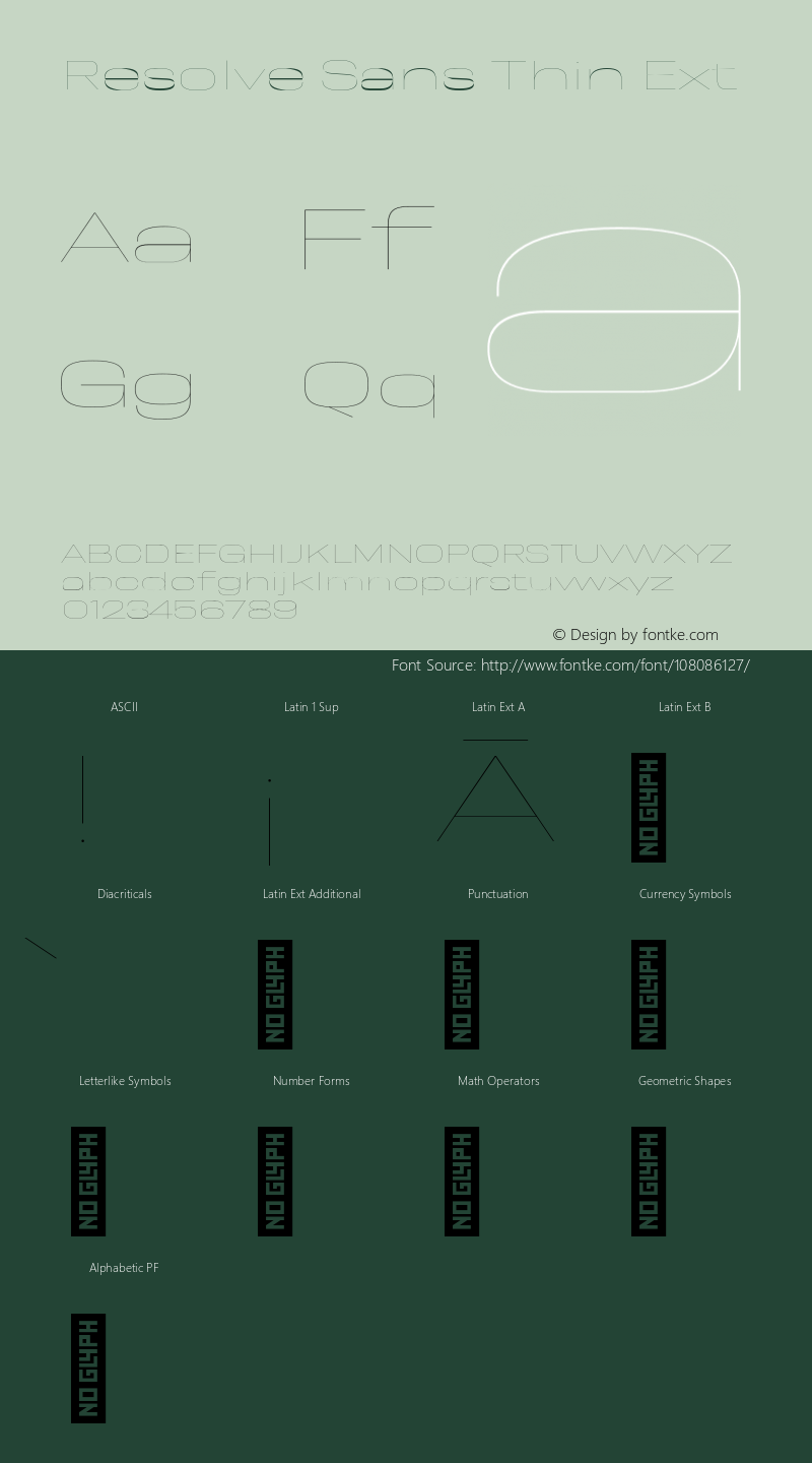Resolve Sans Thin Ext Version 1.000;hotconv 1.0.109;makeotfexe 2.5.65596图片样张
