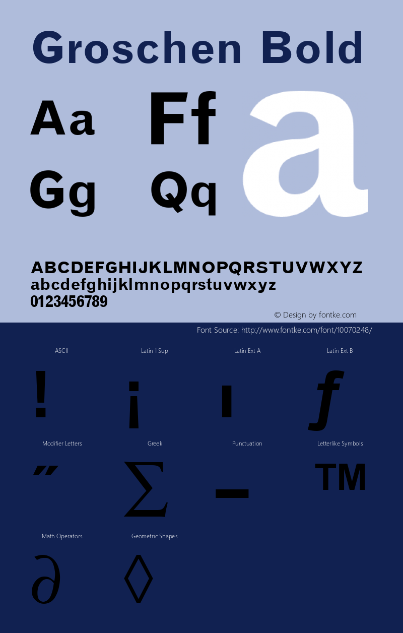 Groschen Bold Altsys Fontographer 3.5  11/25/92图片样张