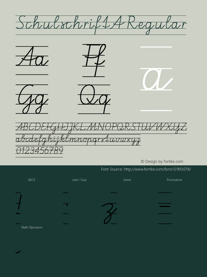 SchulschriftA Regular 001.000图片样张