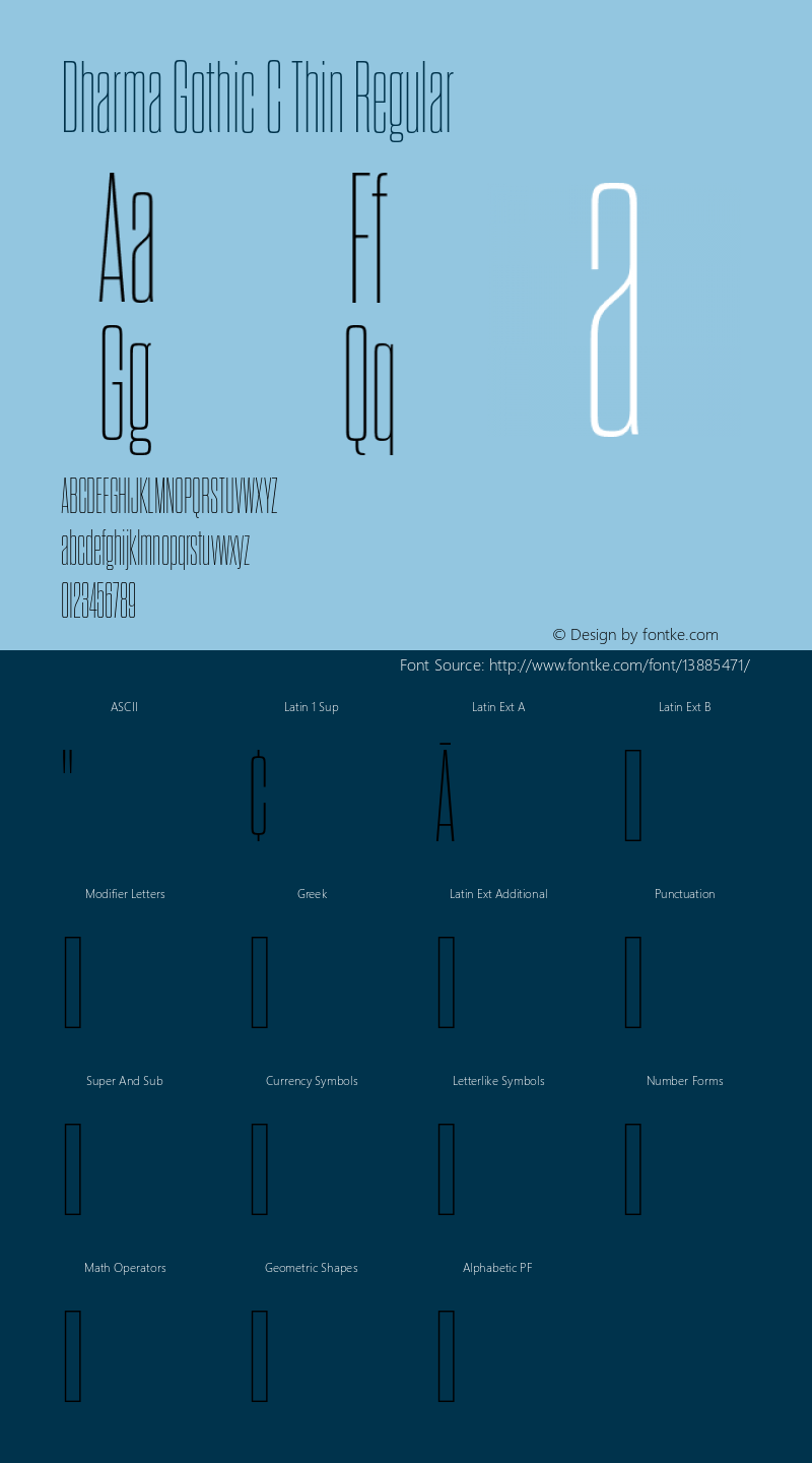 Dharma Gothic C Thin Regular Version 1.000图片样张
