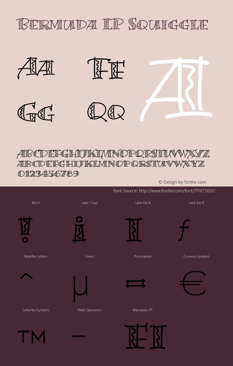 BermudaLP-Squiggle OTF 1.0;PS 001.000;Core 1.0.22图片样张