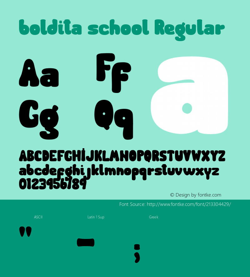 boldita school Version 1.00;April 30, 2021;FontCreator 11.5.0.2427 64-bit图片样张