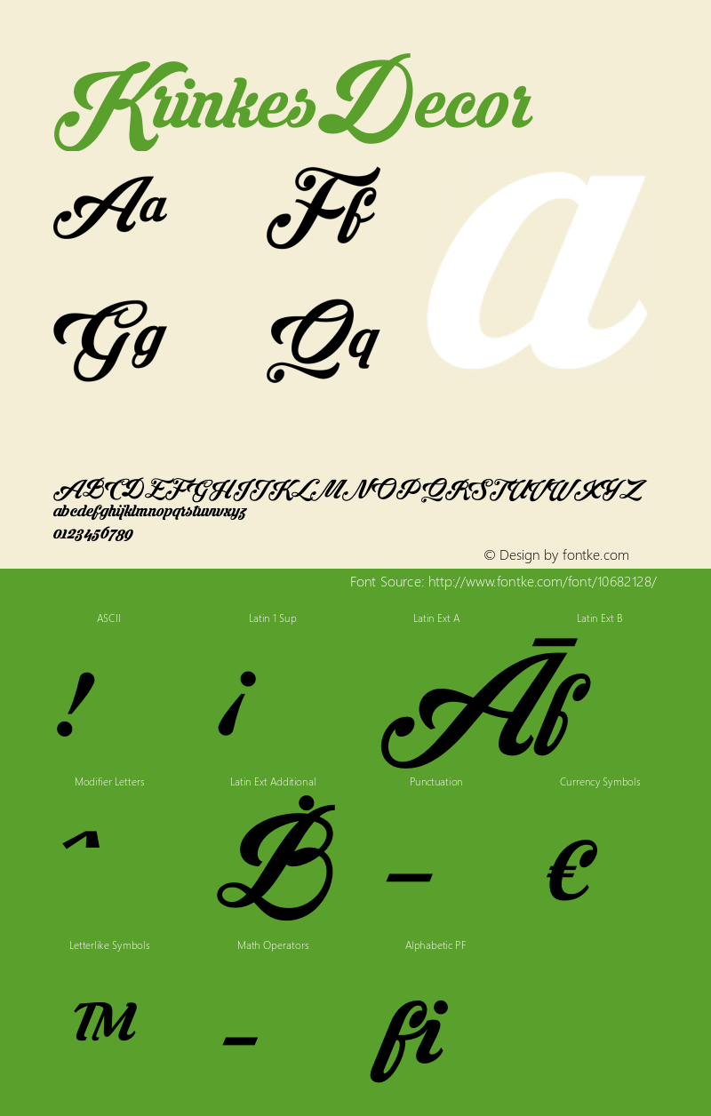 KrinkesDecor ☞ Version 1.000;com.myfonts.easy.mawns.krinkes.decor.wfkit2.version.4nGn图片样张