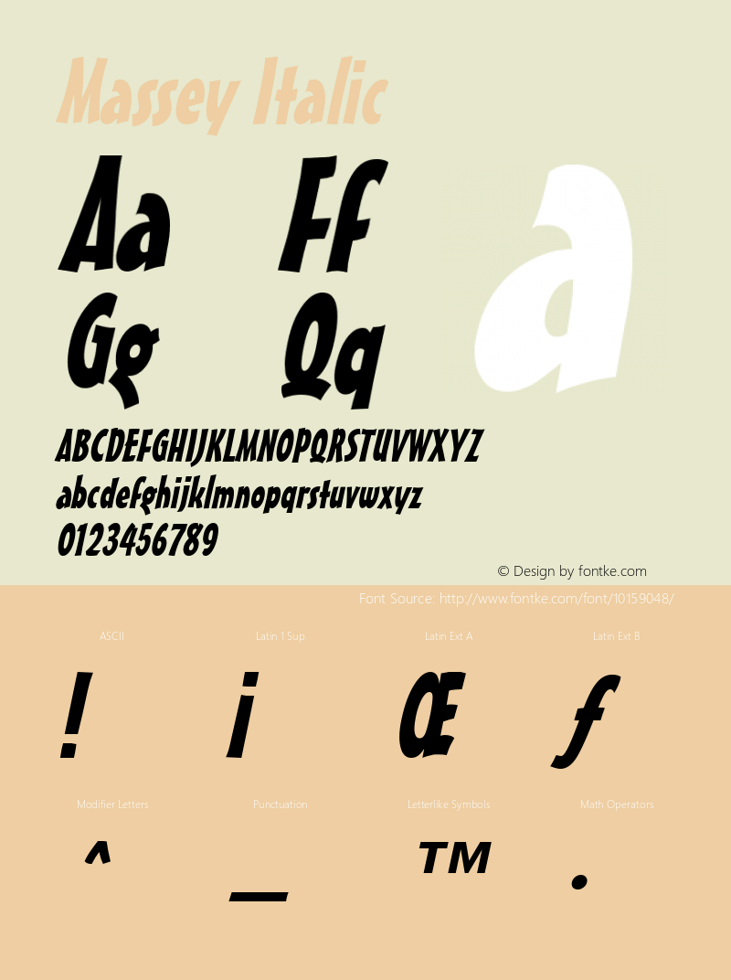 Massey Italic 1.0/1995: 2.0/2001图片样张