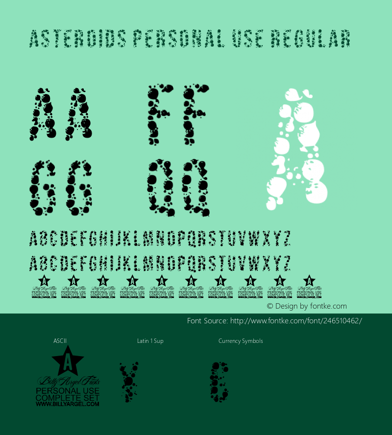 ASTEROIDSPERSONALUSE-Regular Version 1.000图片样张