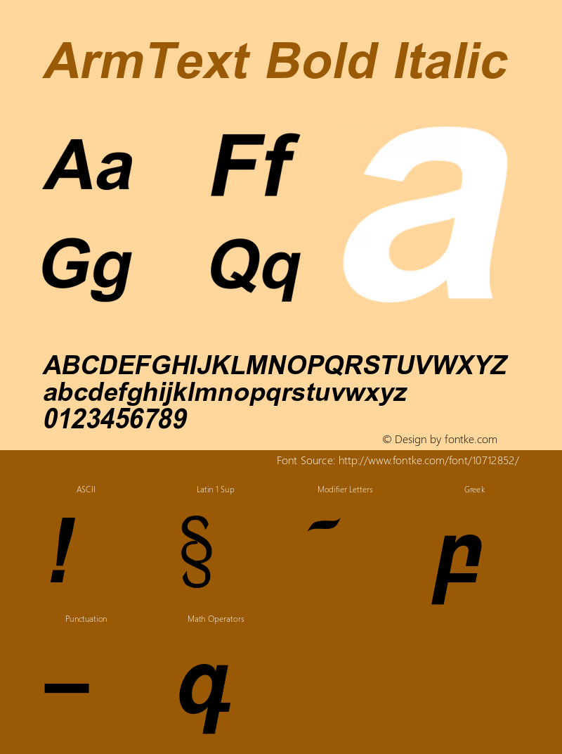 ArmText Bold Italic OTF 2.900;PS 002.090;Core 1.0.29图片样张