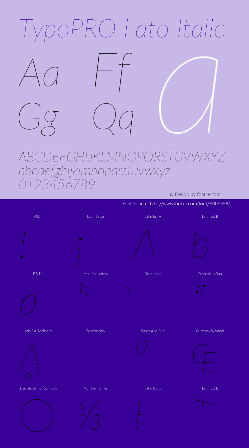 TypoPRO Lato Italic Version 2.010; 2014-09-01; http://www.latofonts.com/图片样张