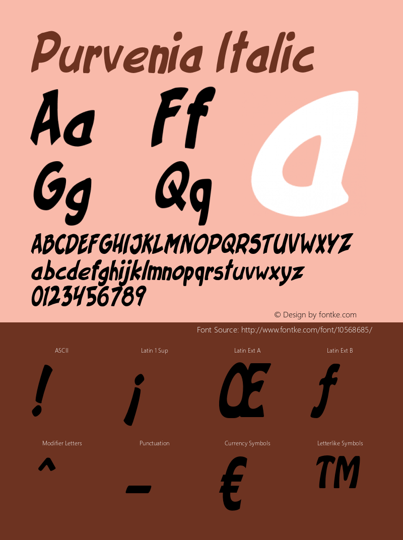 Purvenia Italic Version 1.000图片样张