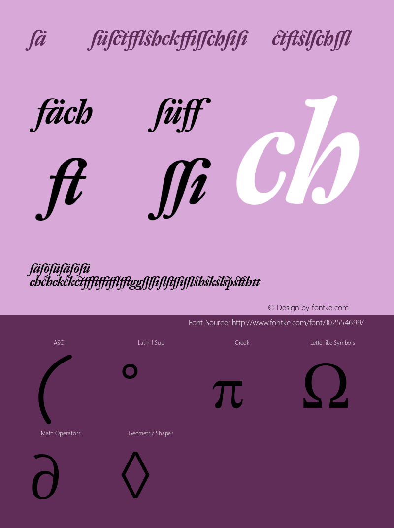 DTL Fleischmann D Bold Italic Alt Version 001.000图片样张