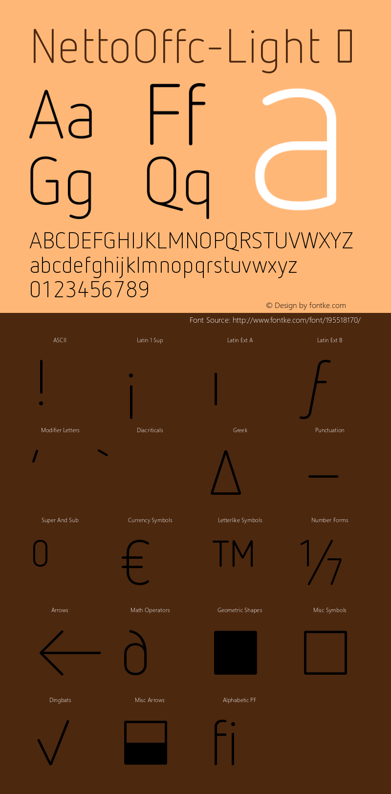 ☞Netto Offc Light Version 7.504; 2012; Build 1024; ttfautohint (v1.5);com.myfonts.easy.fontfont.netto.offc-light.wfkit2.version.3ZzF图片样张