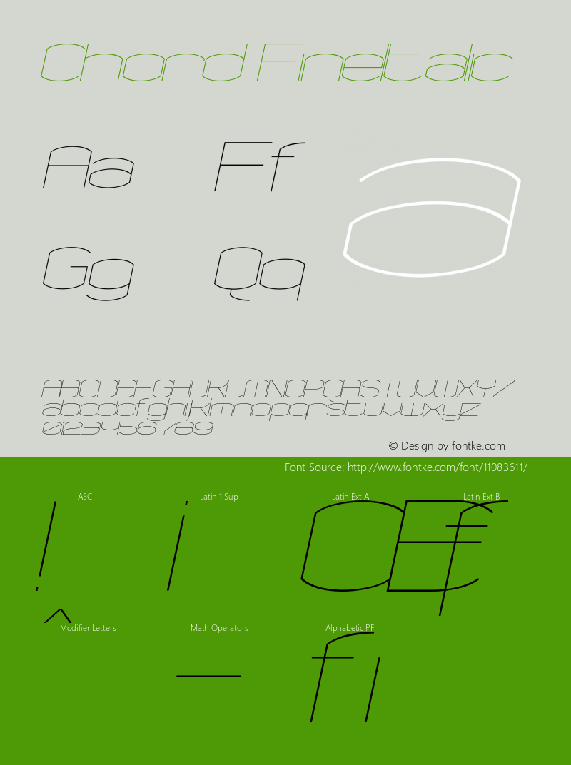 Chord FineItalic Version 001.000图片样张