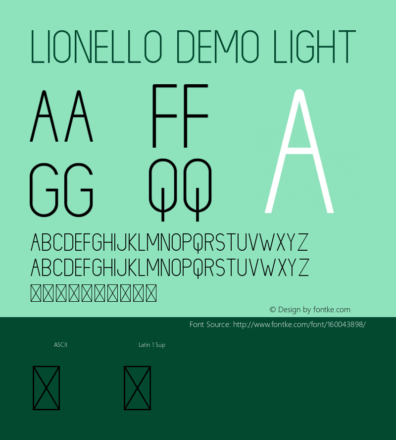 LIONELLO DEMO Light Version 1.002;Fontself Maker 3.1.2图片样张