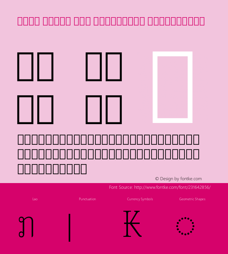 Noto Serif Lao Condensed ExtraLight Version 2.000图片样张