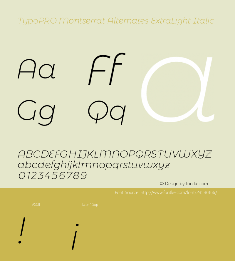 TypoPRO Montserrat Alternates ExLight Version 6.001图片样张