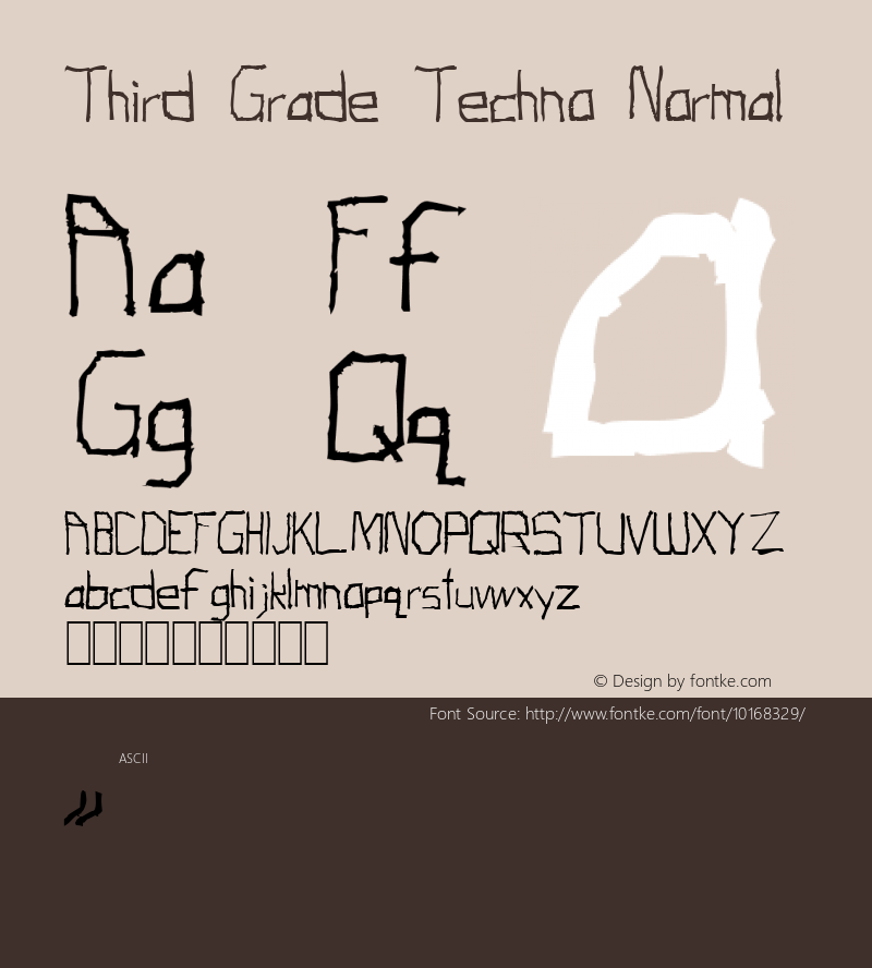 Third Grade Techno Normal 1.0 Mon May 18 20:48:01 1998图片样张