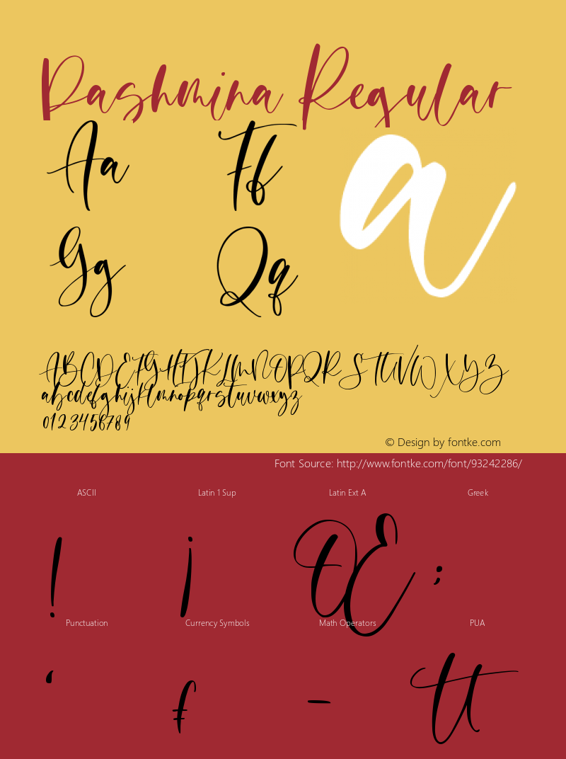 Pashmina Version 1.00;November 24, 2020;FontCreator 11.5.0.2430 32-bit图片样张