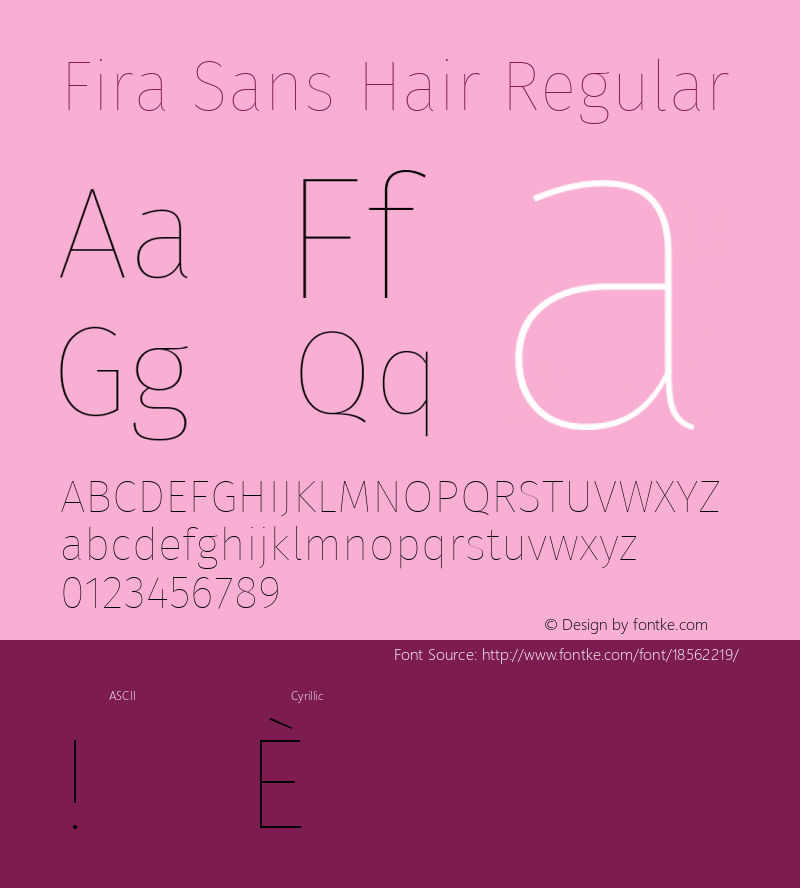 Fira Sans Hair Regular Version 4.203;PS 004.203;hotconv 1.0.88;makeotf.lib2.5.64775; ttfautohint (v1.4.1)图片样张