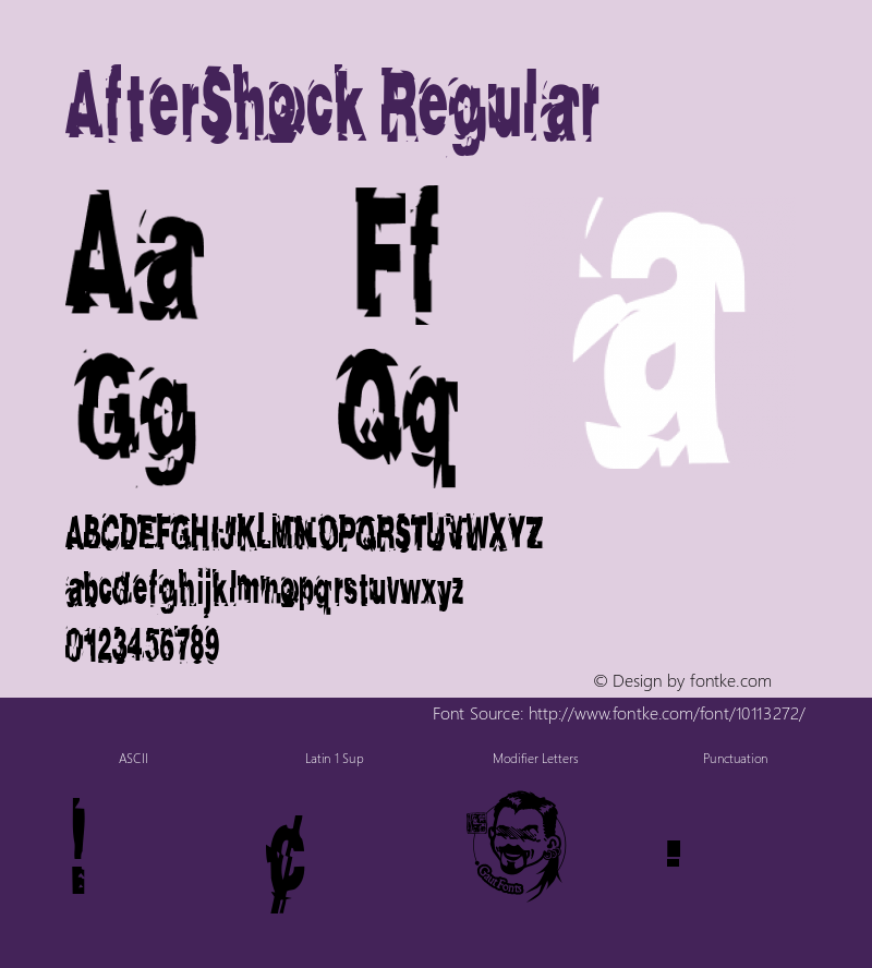 AfterShock Regular Macromedia Fontographer 4.1.5 12/19/02图片样张