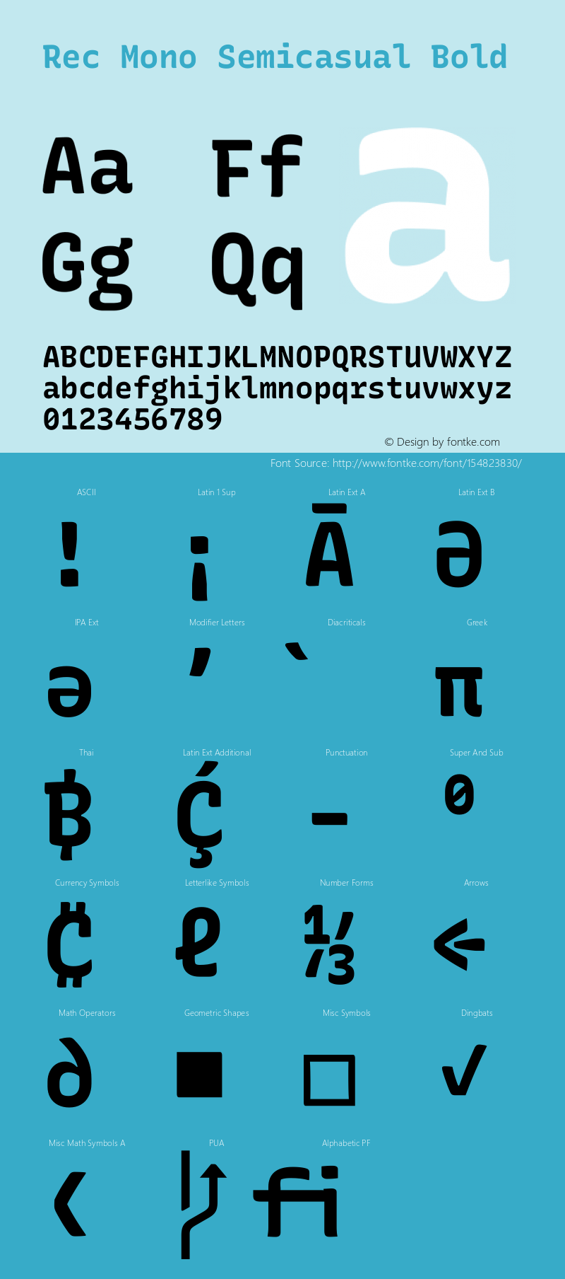 Rec Mono Semicasual Bold Version 1.074图片样张