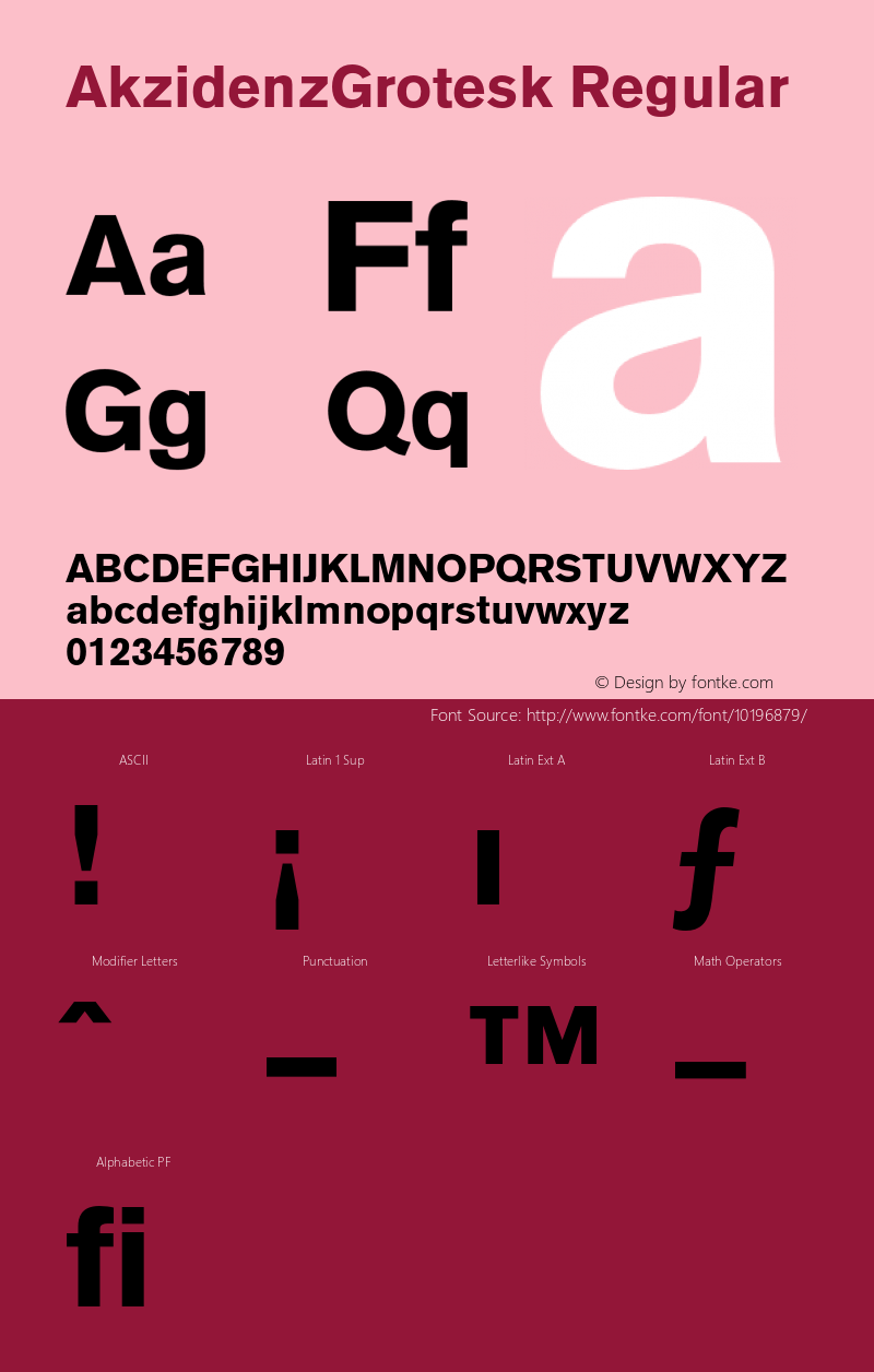 AkzidenzGrotesk Regular 001.000图片样张