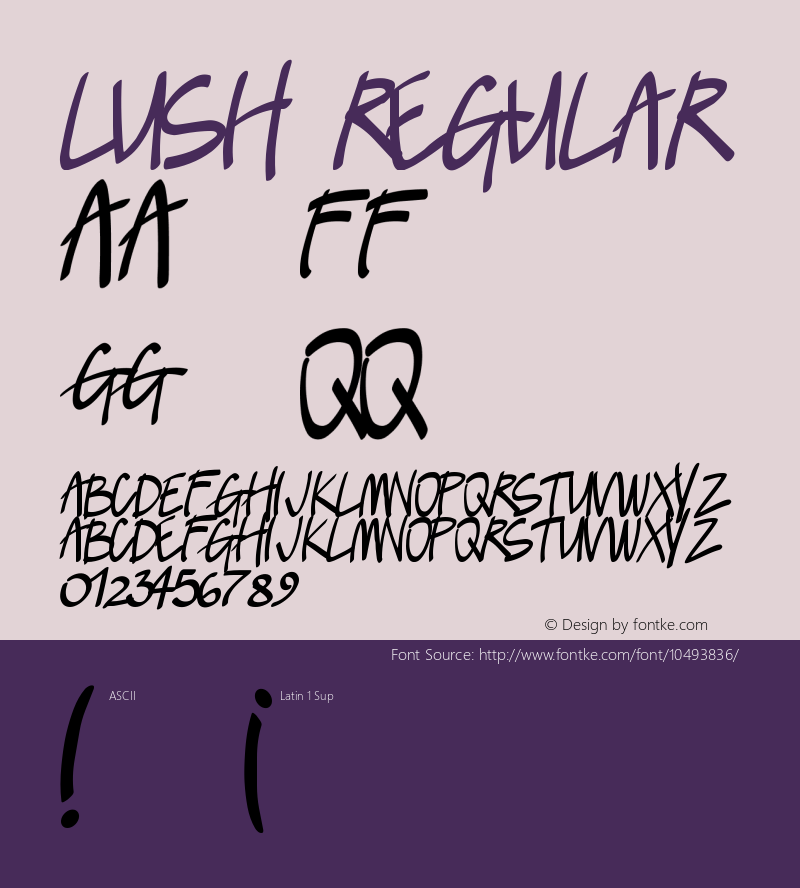 Lush Regular Version 1.0图片样张